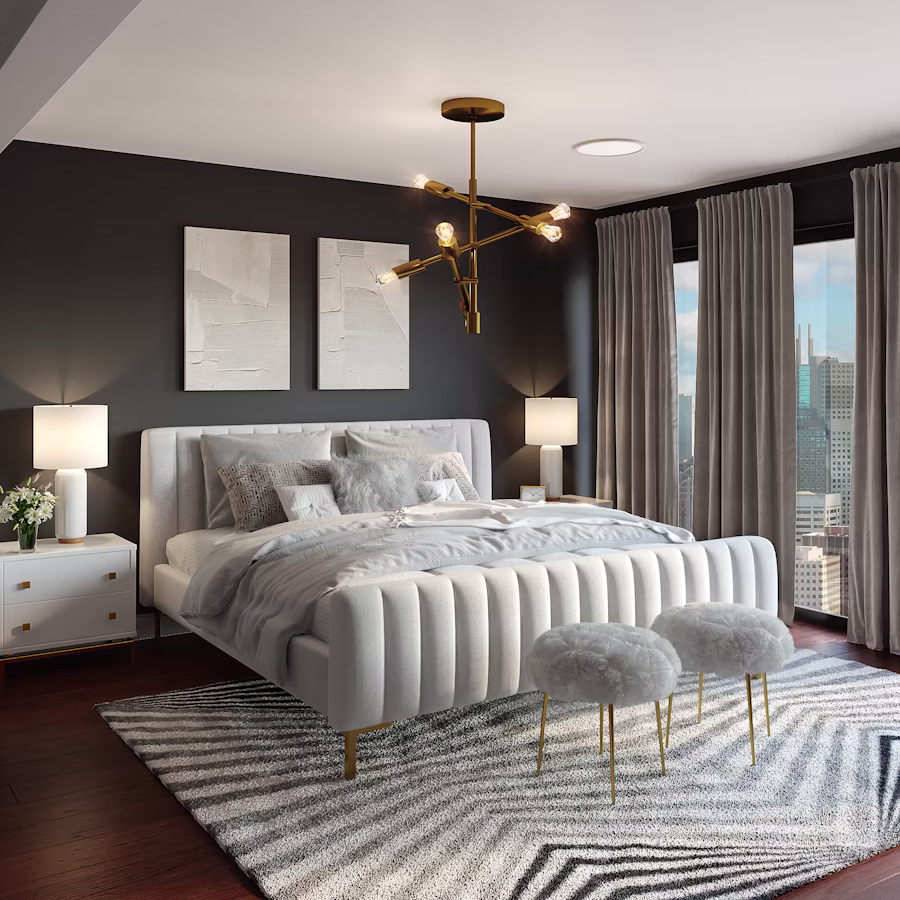 Comfortable contemporary bedroom